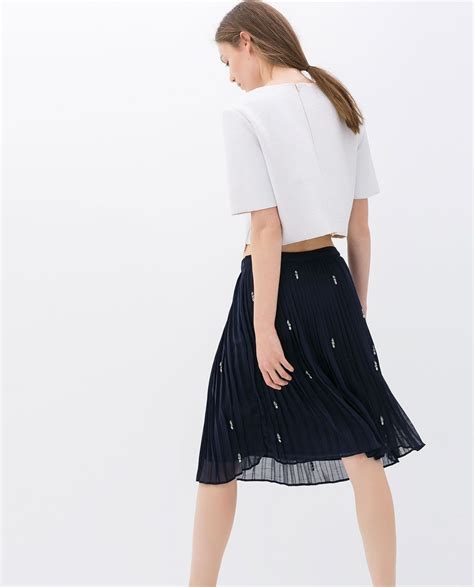 zara skirt|zara pleated waist skirt.